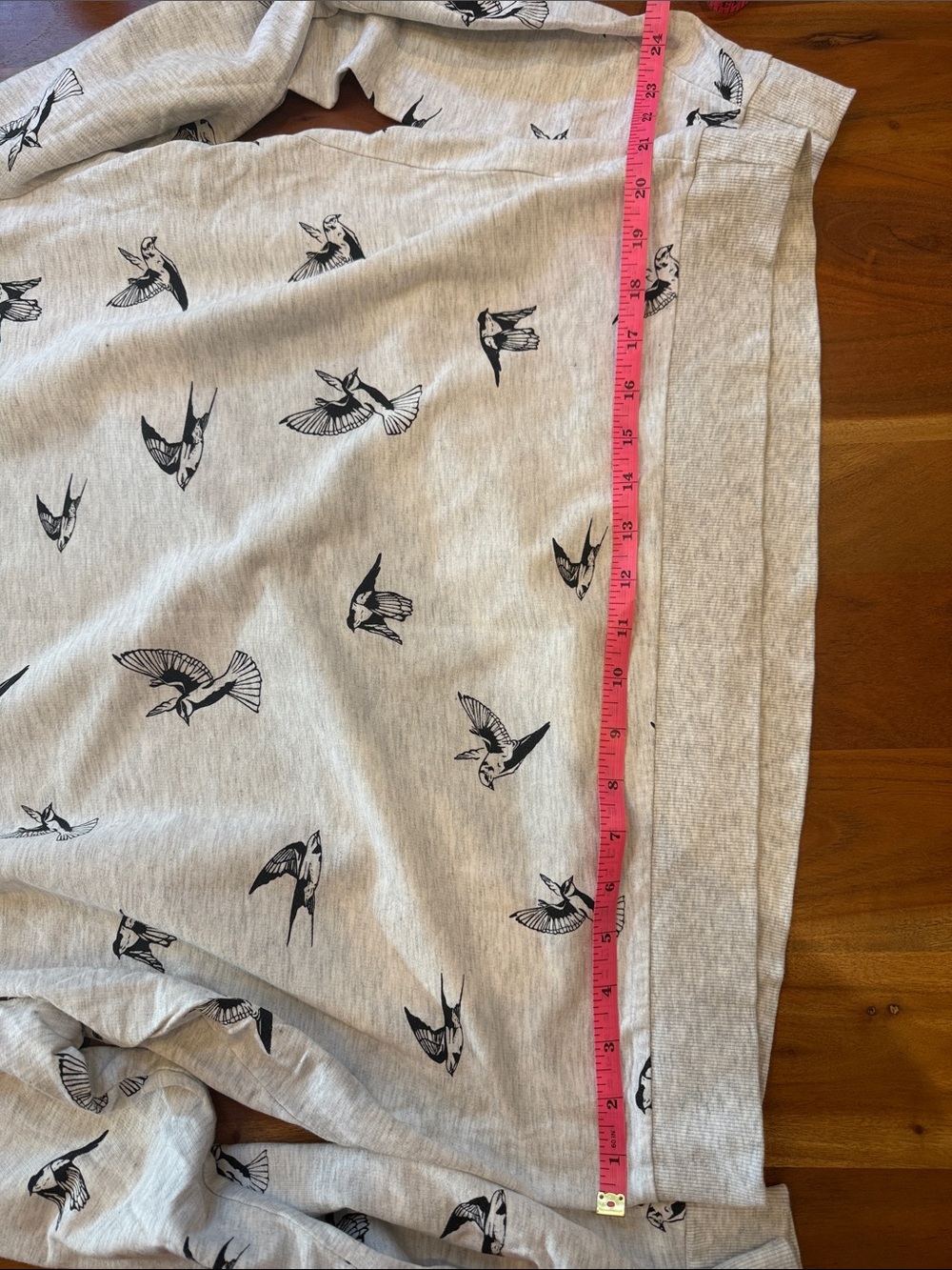Light Gray Bird-Print Crewneck Sweatshirt - Picture 4 of 9